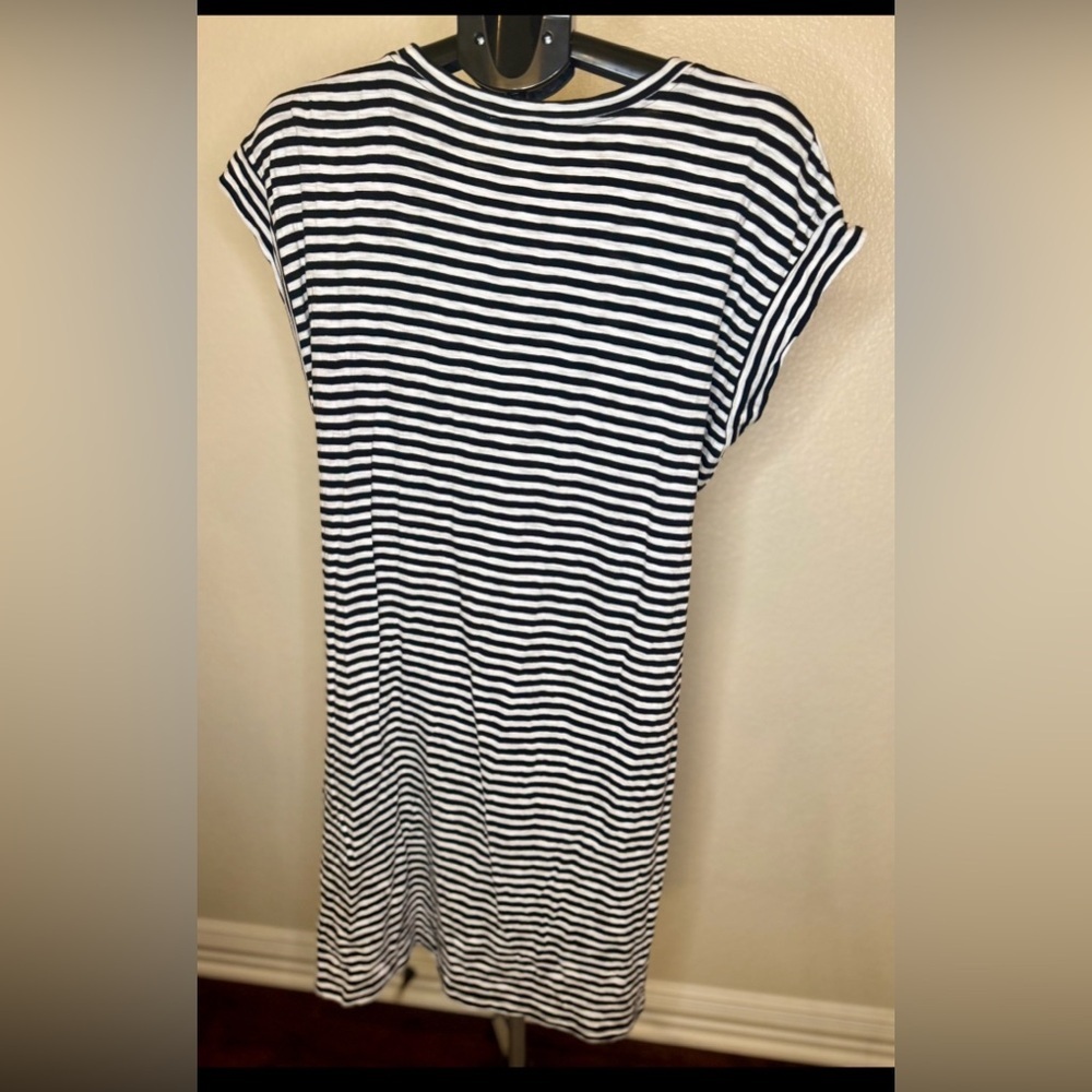 J. Crew Black and White Striped Midi Dress - Picture 3 of 5